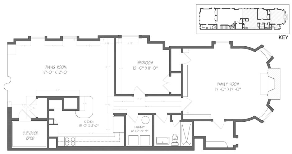 Existing Conditions, Kitchen and Master Bedroom Wing