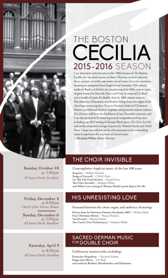 Inside of Cecilia 2015-2016 Season Brochure